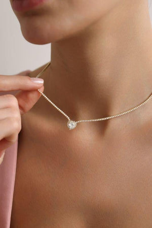 Heart’s Whisper gold plated necklace