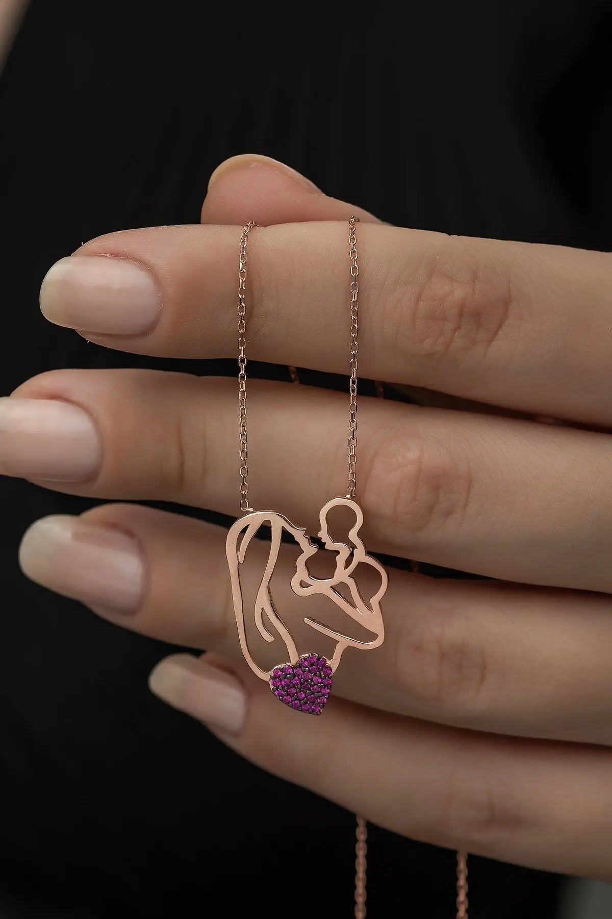 Mother Baby Necklace Sterla jewelry