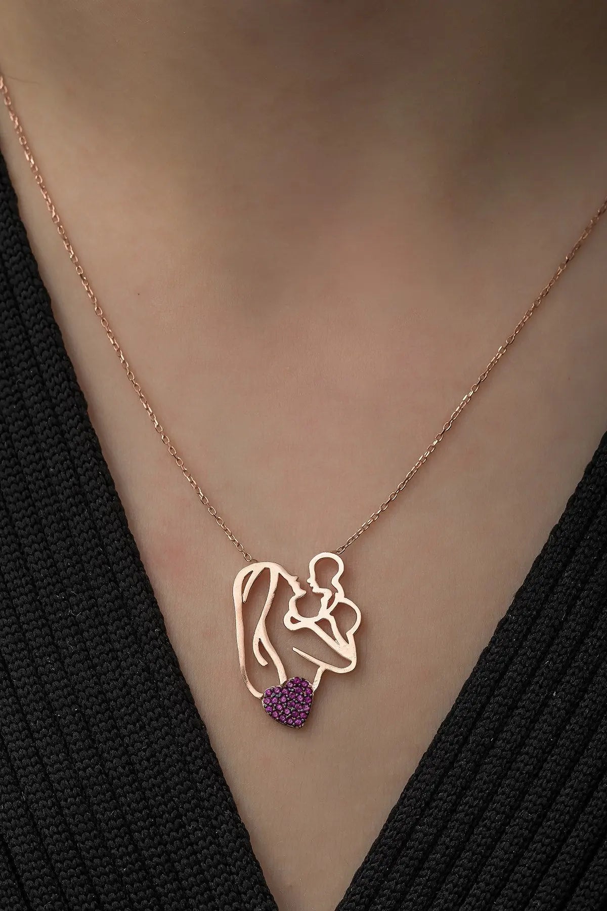 Mother Baby Necklace Sterla jewelry