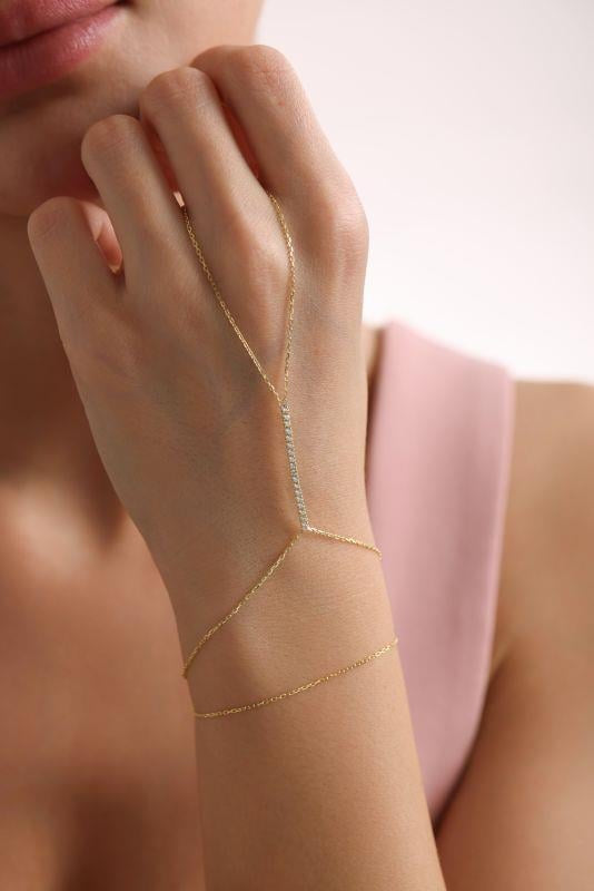 Gold Casido Hand Bracelet