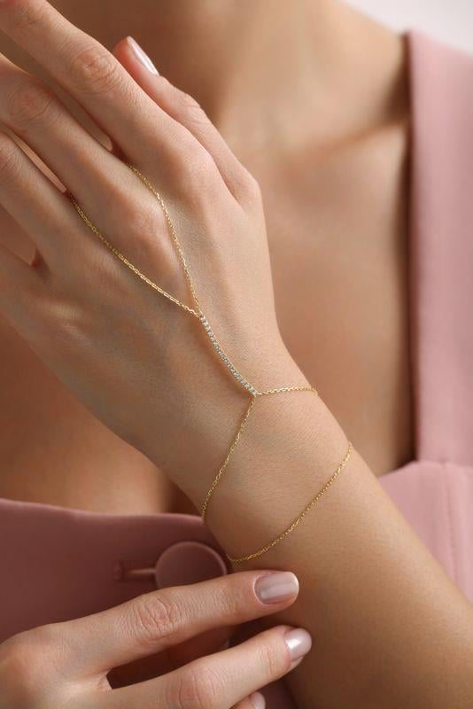 Gold Casido Hand Bracelet