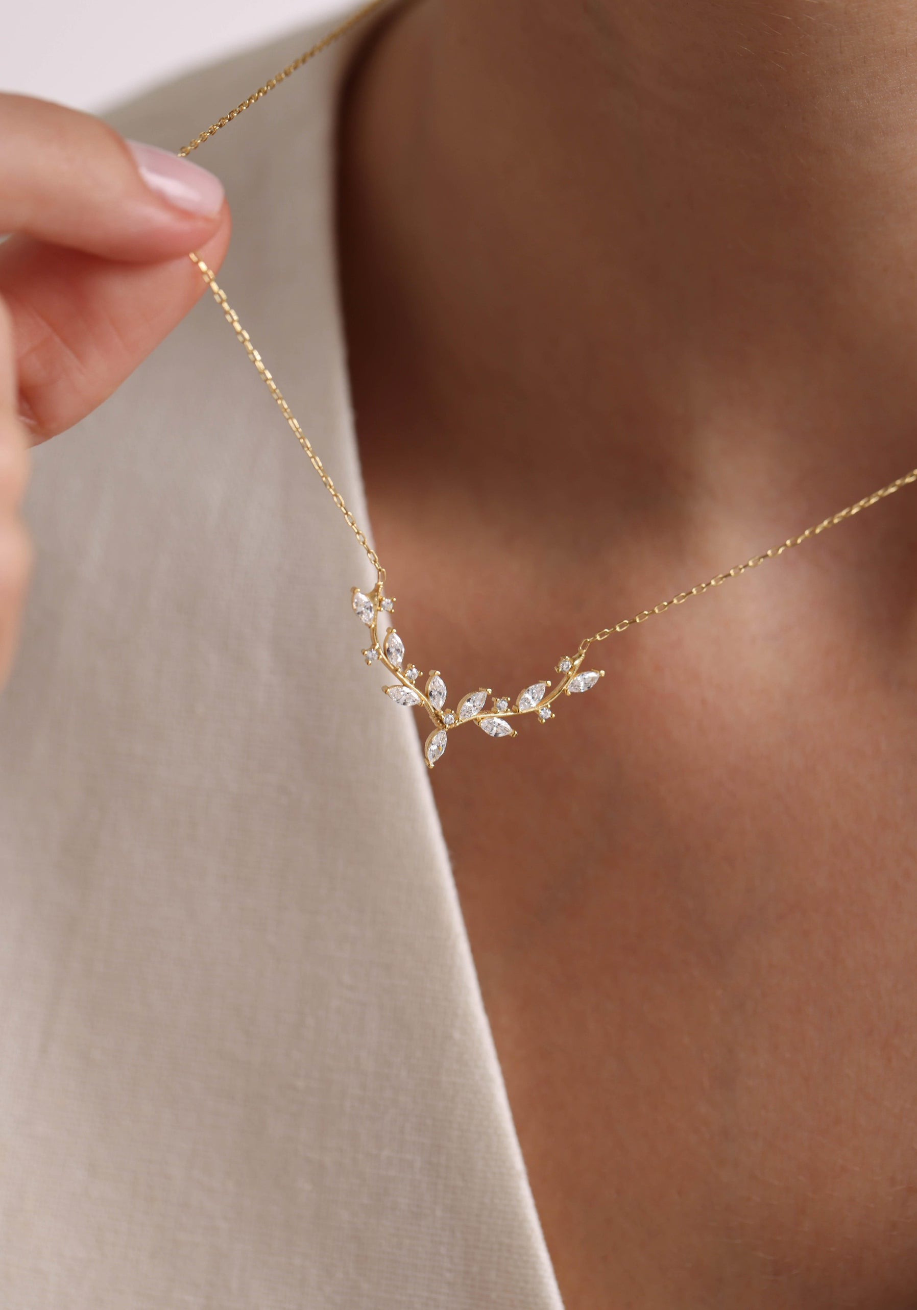 Seraphina Branch Gold plated Necklace