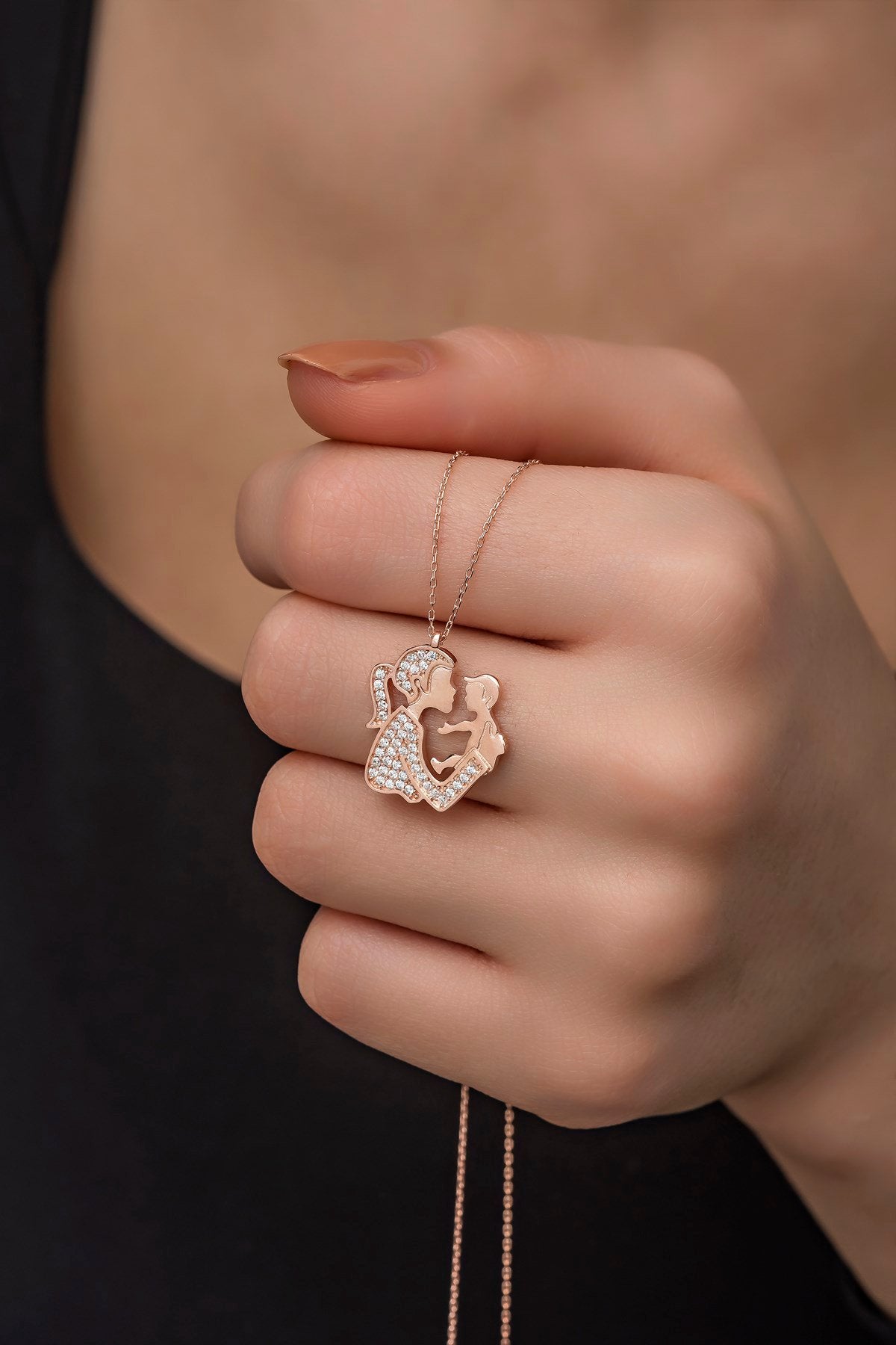 Baby and Mother Necklace