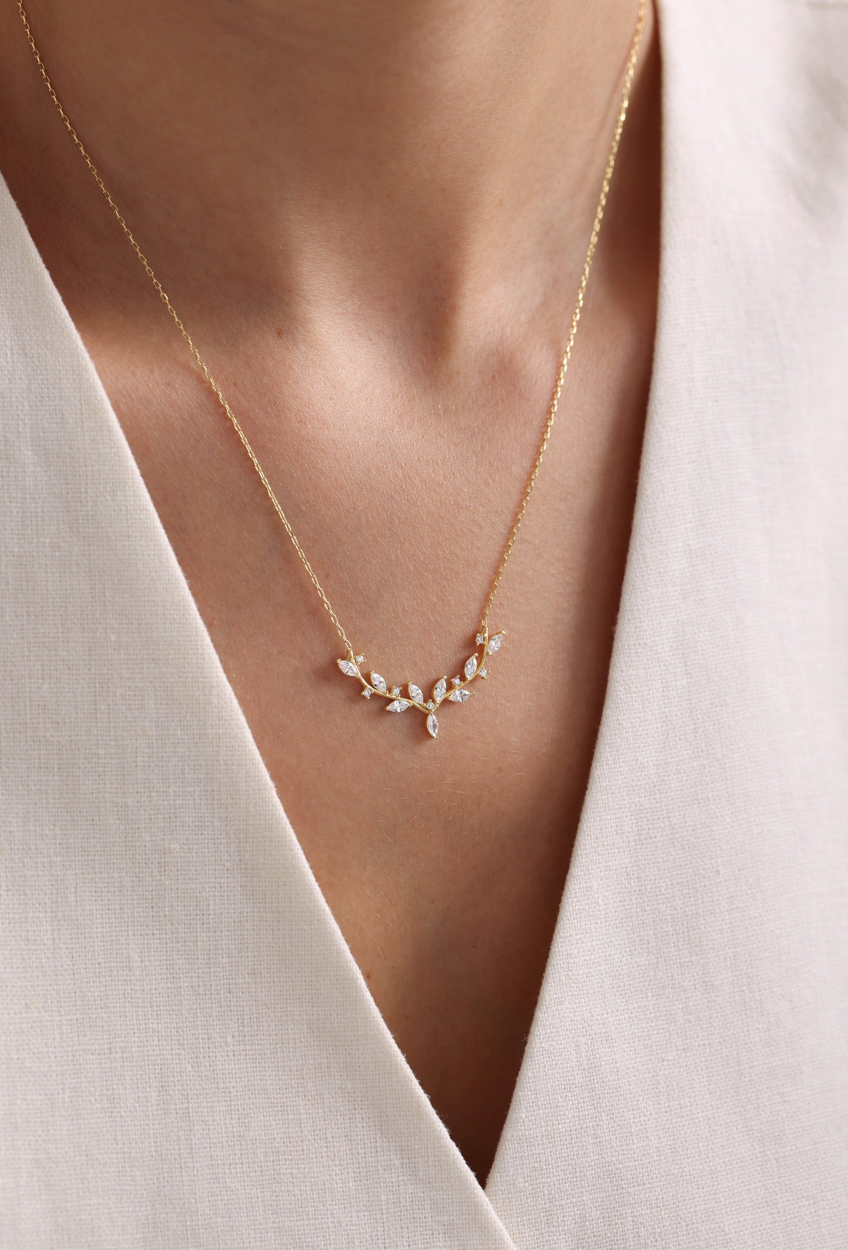 Seraphina Branch Gold plated Necklace