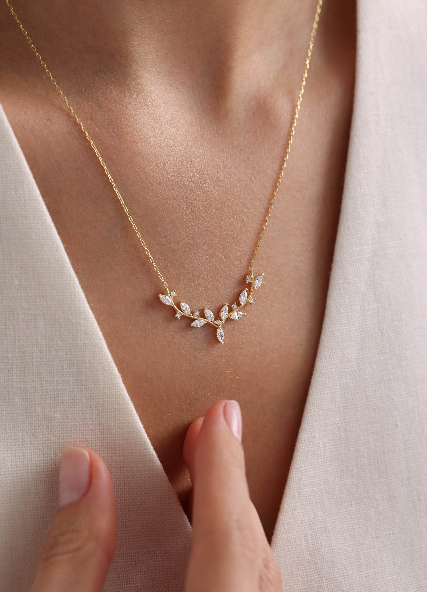 Seraphina Branch Gold plated Necklace
