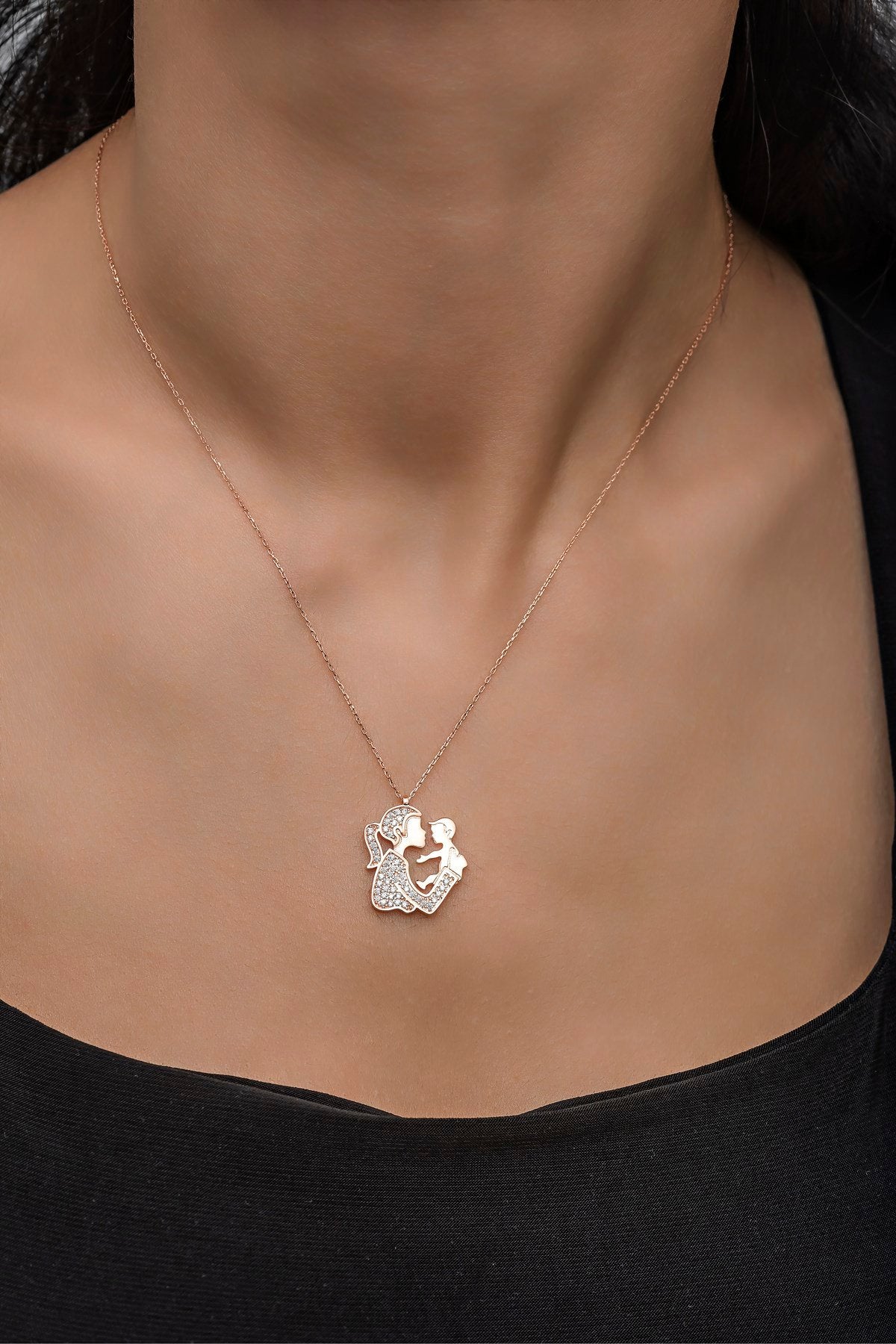 Baby and Mother Necklace