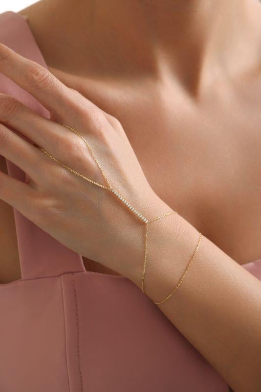 Gold Casido Hand Bracelet