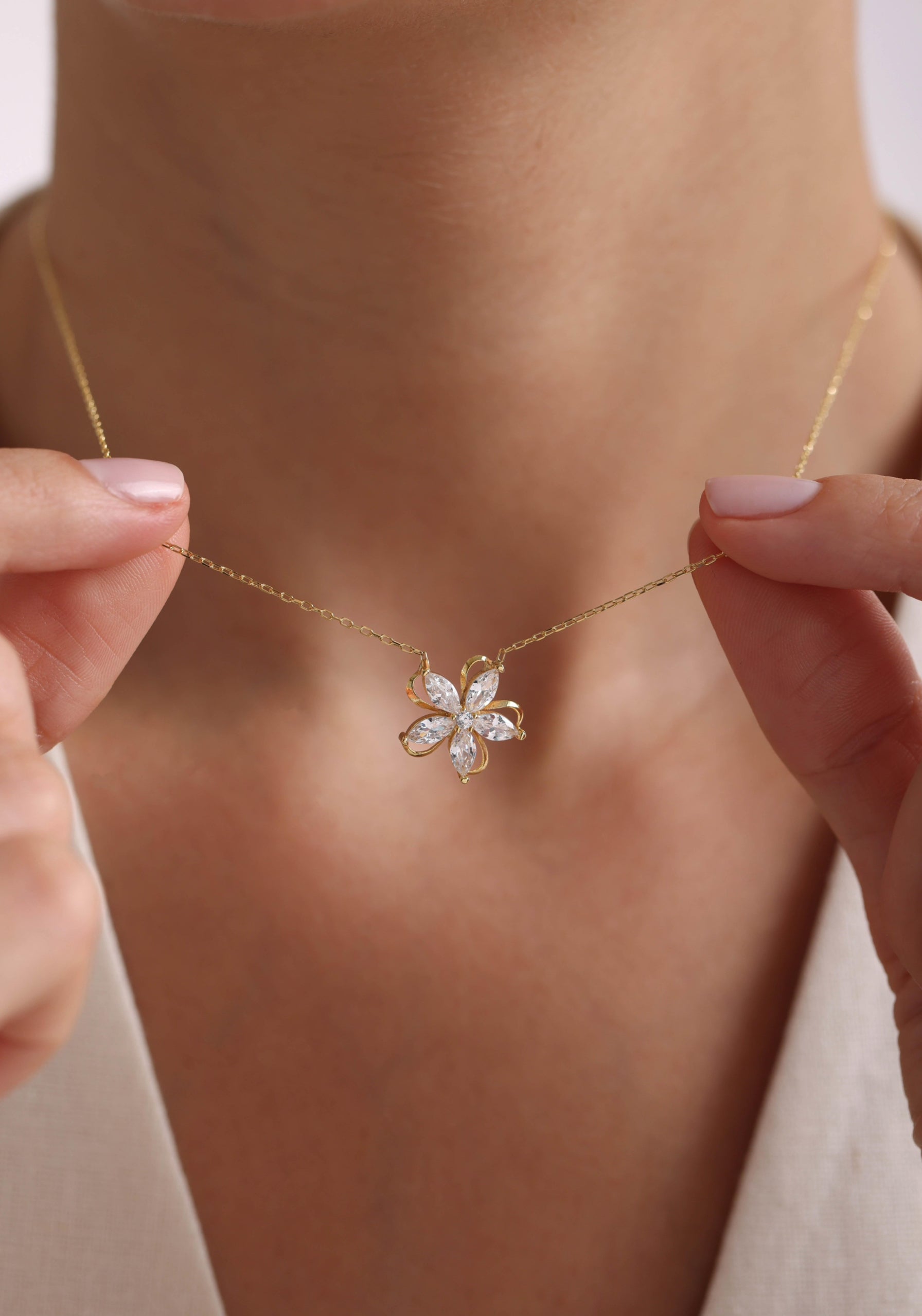 Gold Rosette Necklace