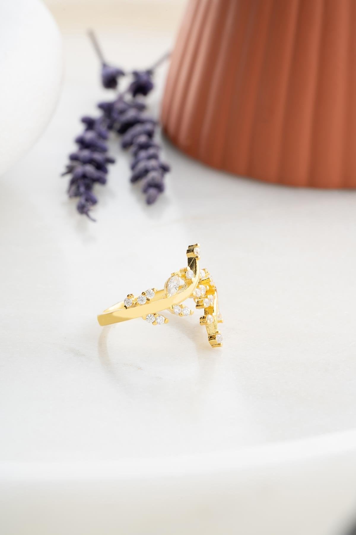 Seraphina Branch Gold plated Ring