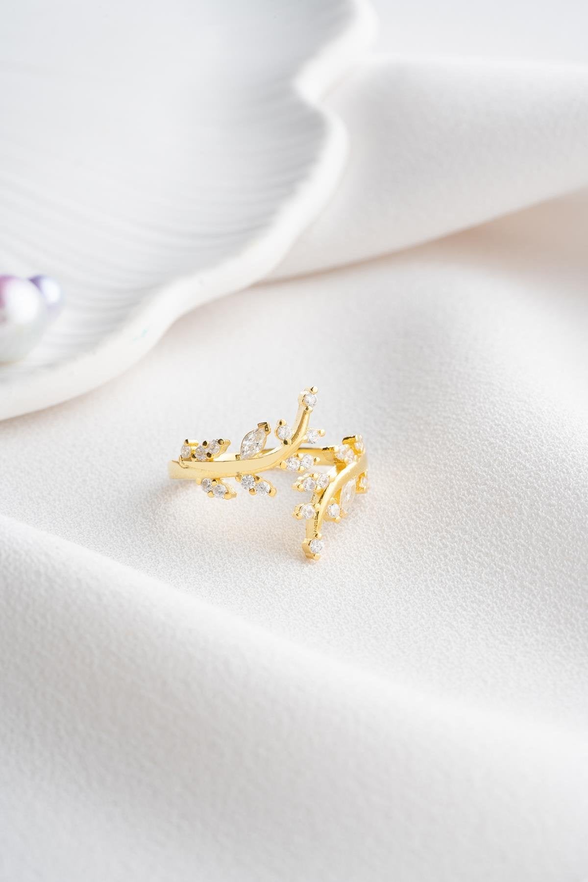 Seraphina Branch Gold plated Ring