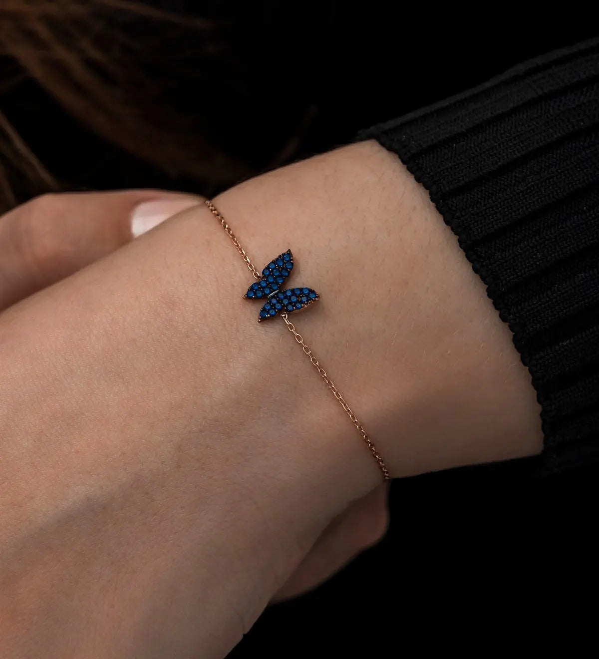 Blue Butterfly Bracelet Sterla jewelry