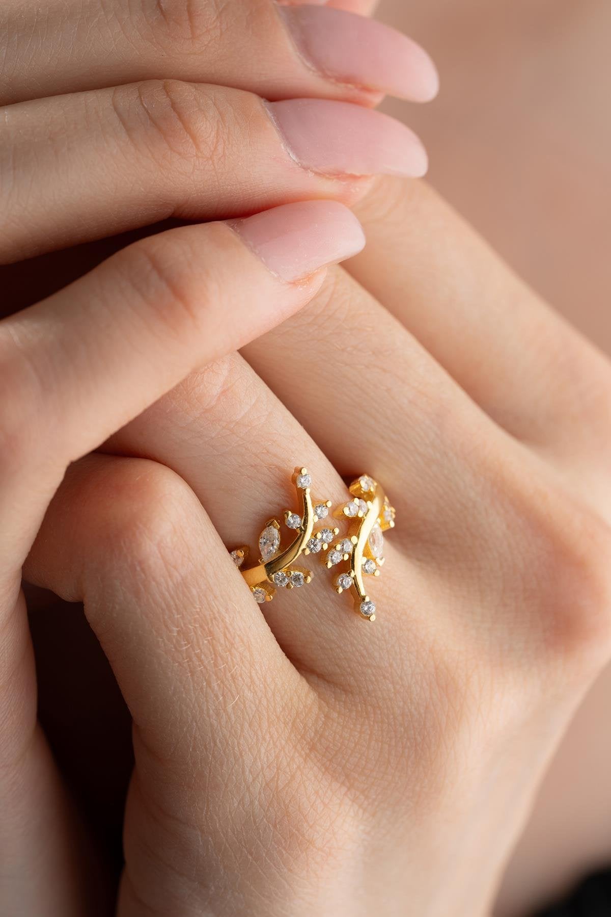 Seraphina Branch Gold plated Ring